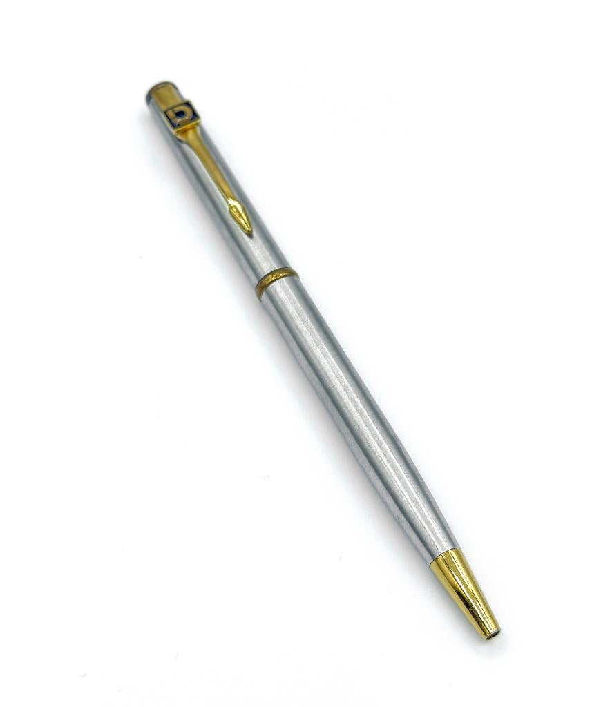Vintage luxe balpen / Parker / RVS met gouden accenten, Ophalen of Verzenden, Gebruikt, Balpen, Parker