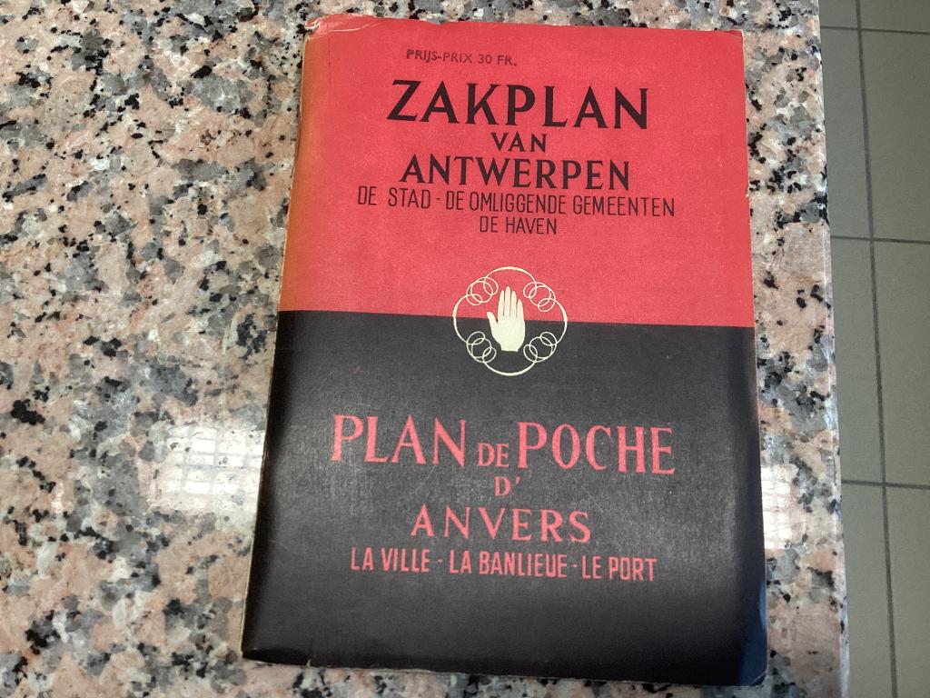 OUD Zakplan van ANTWERPEN. De stad, de omliggende gemeenten, Verzamelen, Ophalen of Verzenden, Gebruikt