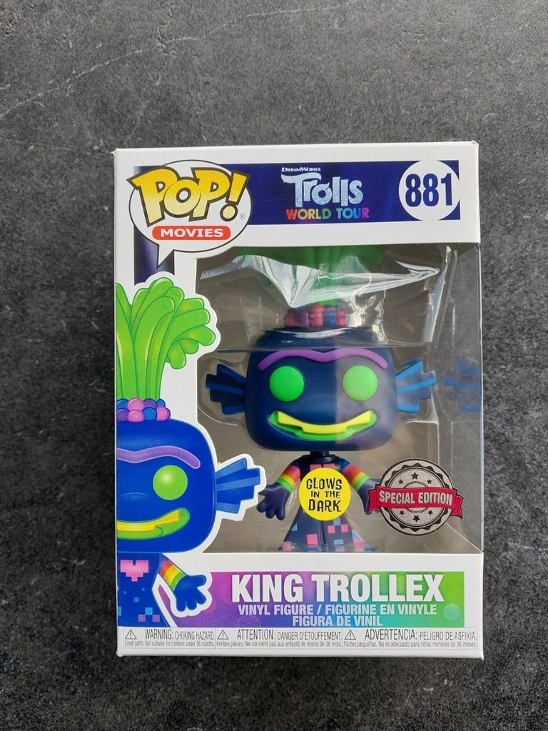 FUNKO 881 Trolls King Trollex NIEUW  GITD, Verzamelen, Ophalen of Verzenden