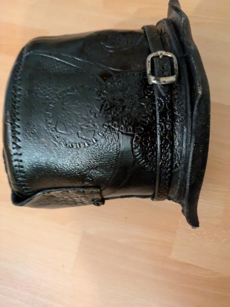 chapeau en cuir steampunk taille tete homme 54 cm travaille, Enlèvement ou Envoi, Utilisé