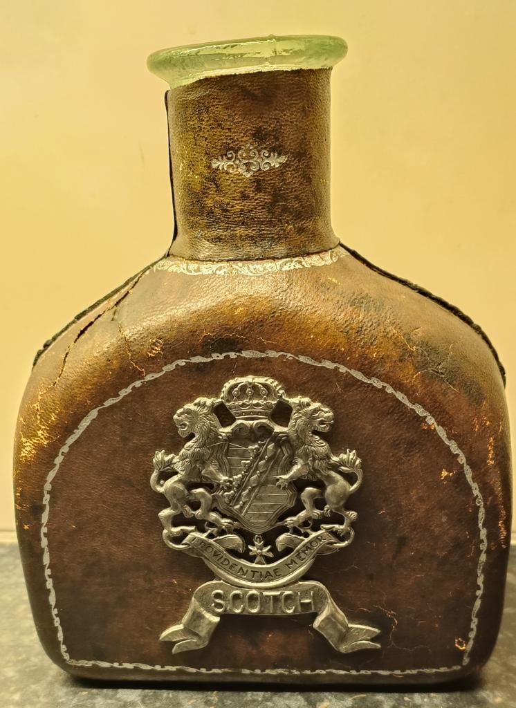 Vintage Whiskey fles bekleed met leer, Ophalen of Verzenden