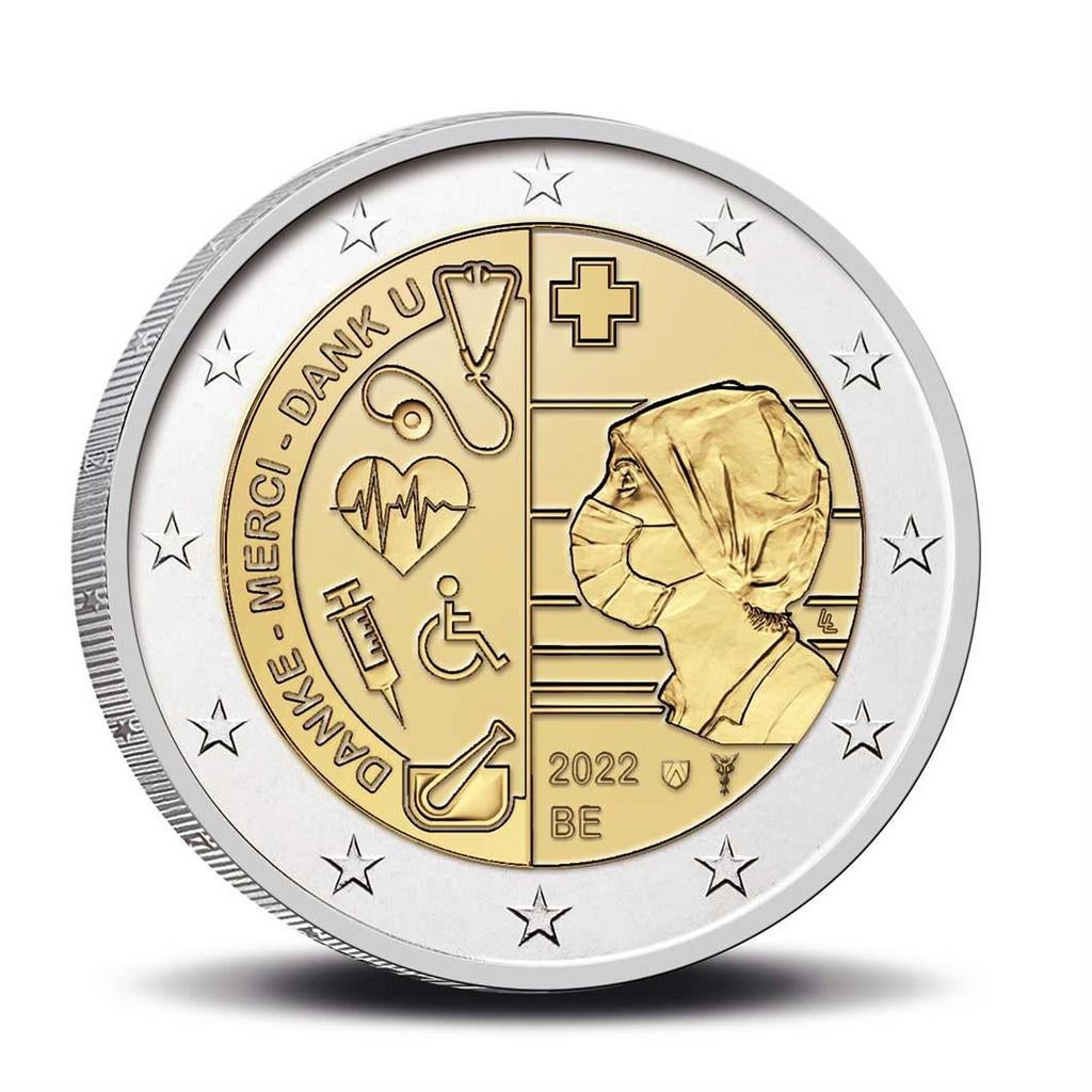 2 euro munt Covid 2022 zeldzaam, Postzegels en Munten, Ophalen of Verzenden, België, 2 euro, Setje