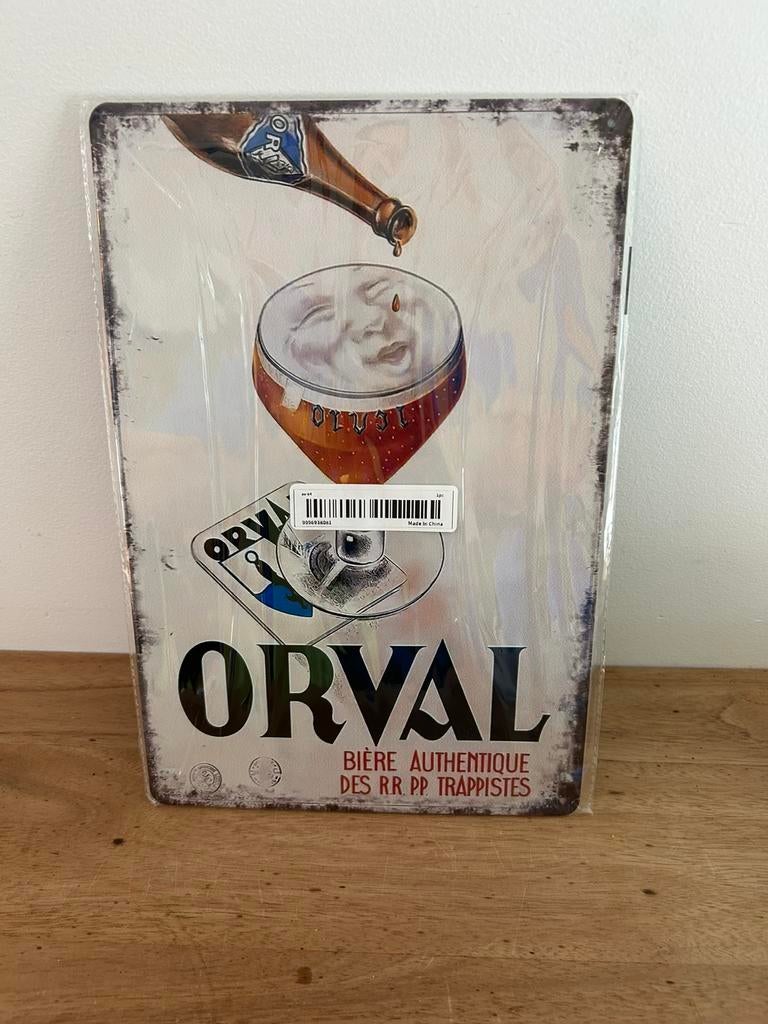 Plaque en métal Orval 20/30cm neuve et emballée, Enlèvement ou Envoi