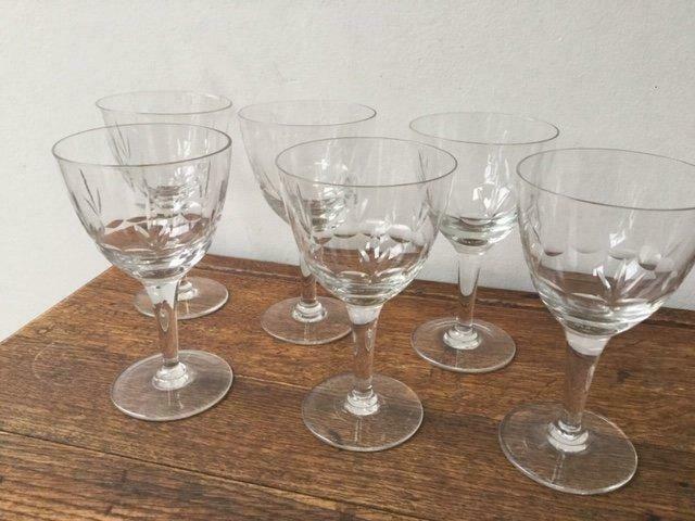 6 Mooie vintage kristallen glazen, Antiek en Kunst, Ophalen of Verzenden