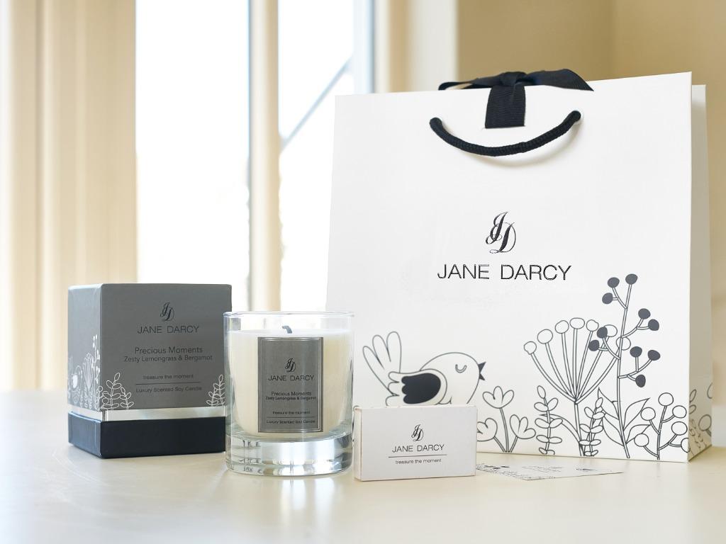 Jane Darcy "Lemongrass & Bergamot" geurkaars NIEUW, Huis en Inrichting, Woonaccessoires | Kandelaars en Kaarsen, Nieuw, Kaars