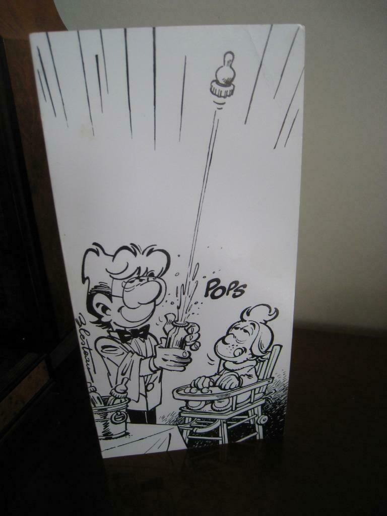 blesteau toupet carte invitation dupuis foire du livre 1989, Une BD, Enlèvement ou Envoi, Neuf