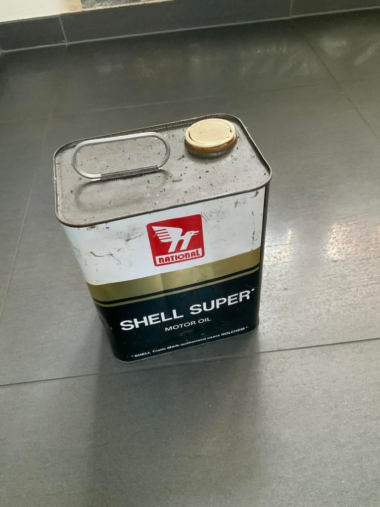 Bidon de 4 litres d'huile moteur Shell Super multigrade, Collections, Enlèvement ou Envoi