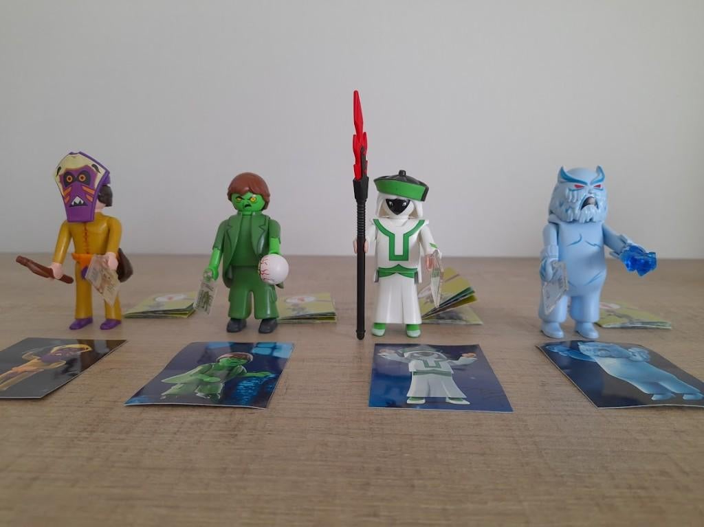 Scooby-Doo 4 mystery figures mét kaartjes, Kinderen en Baby's, Verzenden, Zo goed als nieuw, Complete set