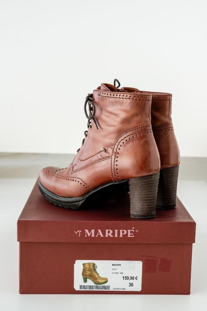 Korte laarzen, merk Maripé, maat 36, als nieuw, Kleding | Dames, Schoenen, Zo goed als nieuw, Lage of Enkellaarzen, Bruin, Verzenden