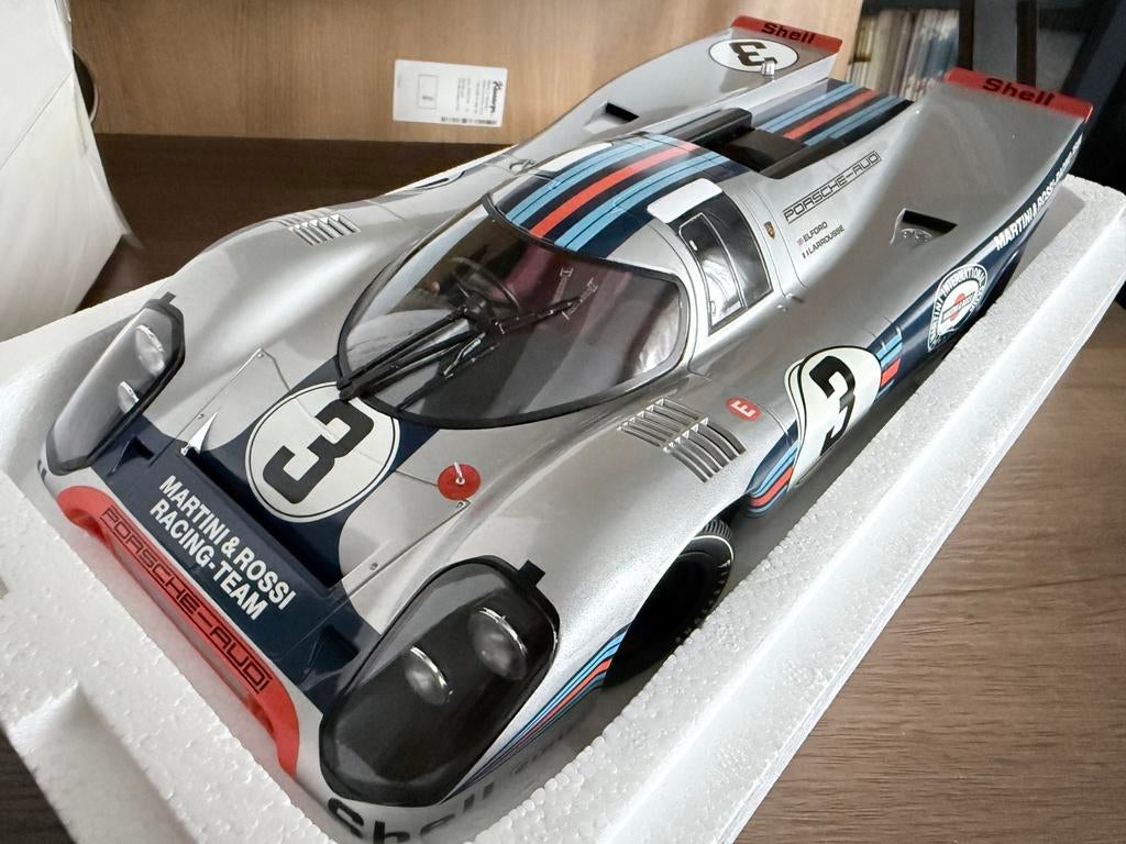 PORSCHE 917K MINICHAMPS 1/12 #3 1971 MARTINI, Hobby en Vrije tijd, Modelauto's | 1:5 tot 1:12, Nieuw, Auto, 1:9 t/m 1:12, Ophalen of Verzenden