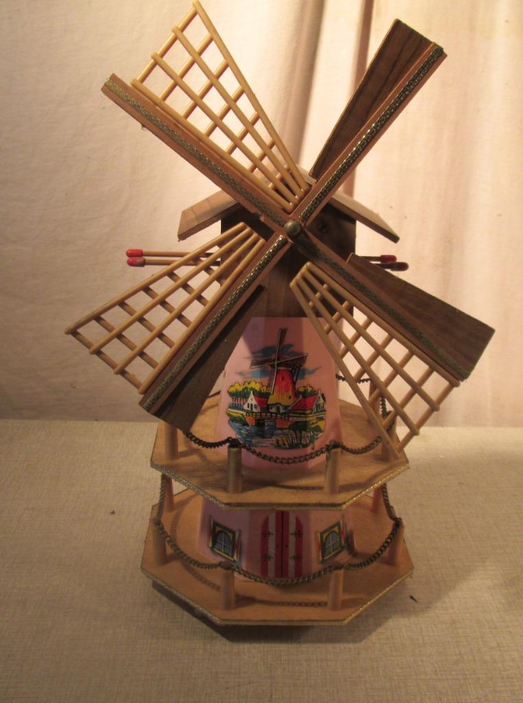 Beau vieux moulin à vent en bois et plastique - 39 cm, Enlèvement ou Envoi