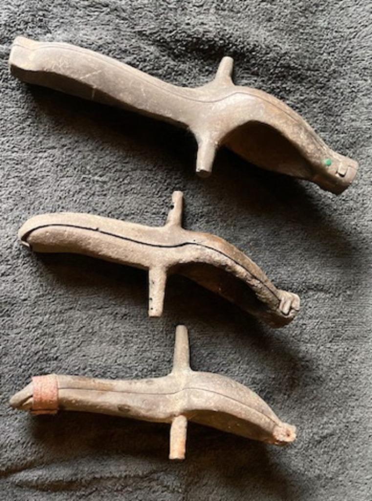 Antieke bronzen gietmallen voor lepels, Ophalen of Verzenden