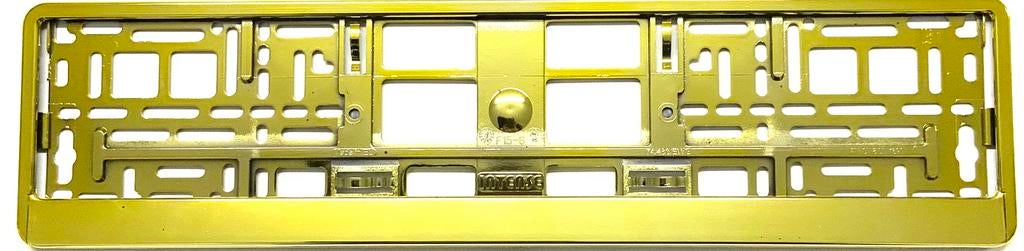 Gouden kentekenplaathouder, Auto diversen, Auto-accessoires, Nieuw, Ophalen of Verzenden