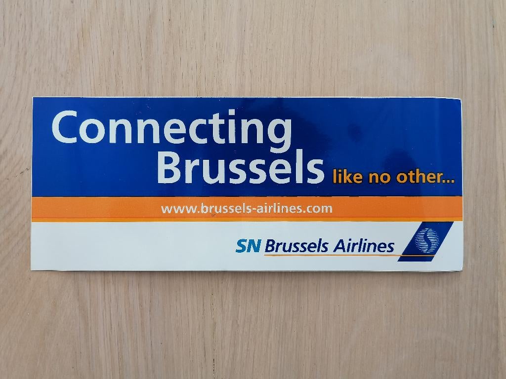 SN Brussels Airlines Sticker #01 Connecting Sabena 7,9x19,8, Verzamelen, Ophalen of Verzenden, Nieuw, Bedrijf of Vereniging