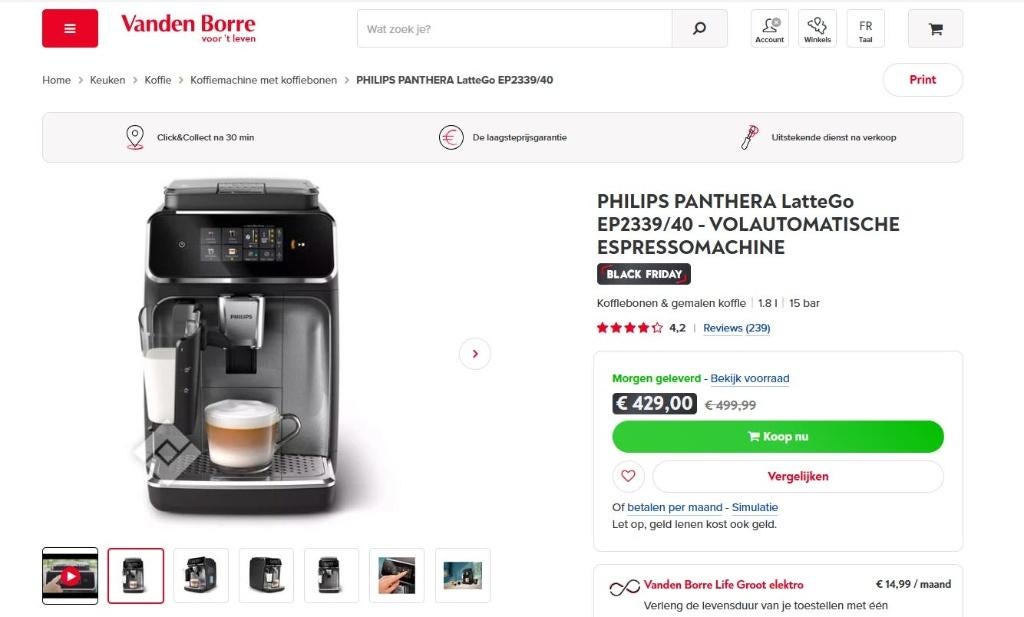 PHILIPS ESPRESSOMACHINE / koffiemachine, Elektronische apparatuur, Koffiezetapparaten, Ophalen of Verzenden, Koffiemachine