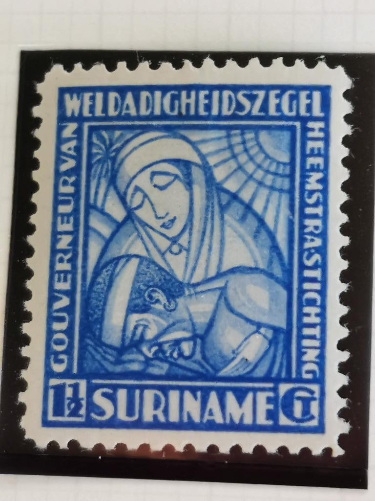 Suriname 1928 - Van Heemstra stichting - verpleegster *, Ophalen of Verzenden, Postfris