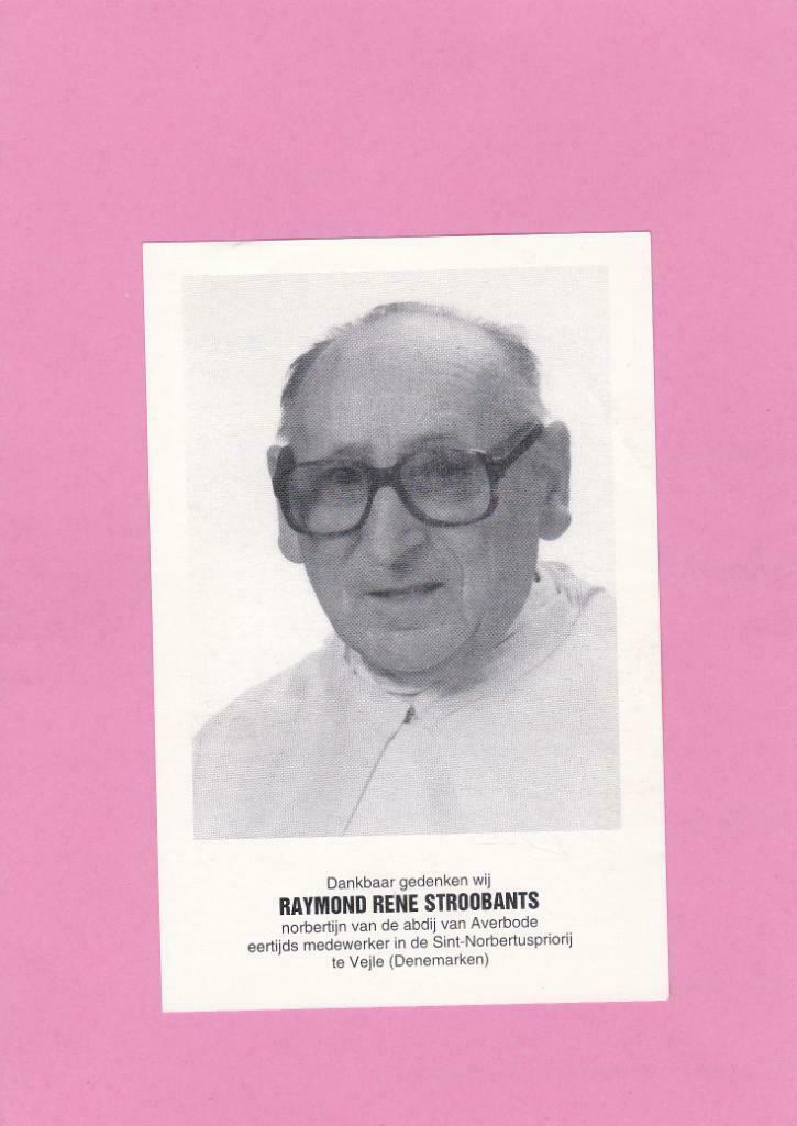 DP Norbertijn Raymond Stroobants, Verzamelen, Verzenden, Bidprentje