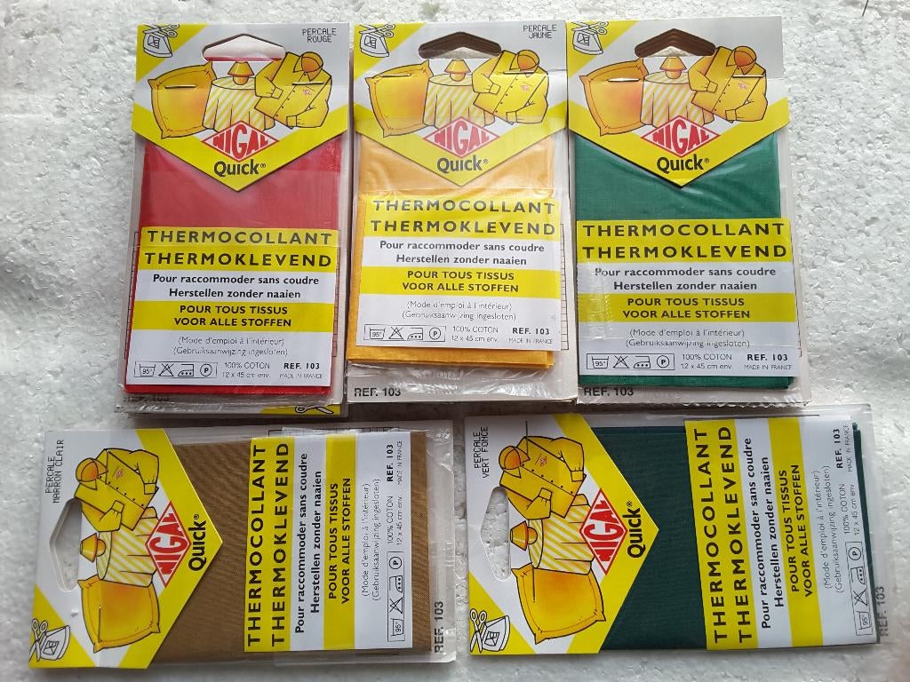 tissu thermocollant coton 12 x 45 cm pour tout tissus Nigal, Enlèvement ou Envoi, Neuf, Application
