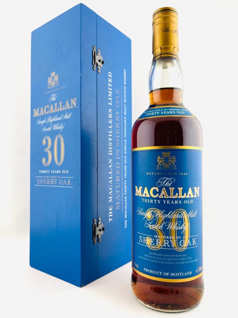 Zeldzaam Macallan 30 Year Old Sherry Oak (Blue Label) - 2005, Verzamelen, Overige gebieden, Overige typen, Ophalen of Verzenden