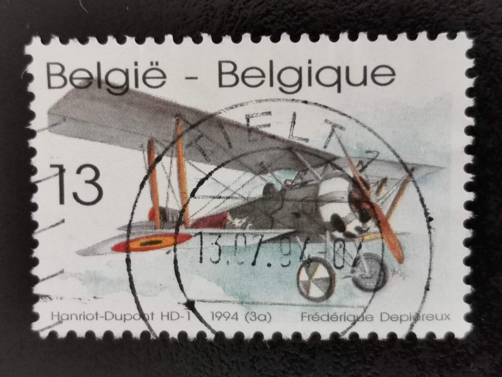 Belgique 1994 - vieux avions - Hanriot-Dupont HD-1, Enlèvement ou Envoi, Affranchi, Aviation