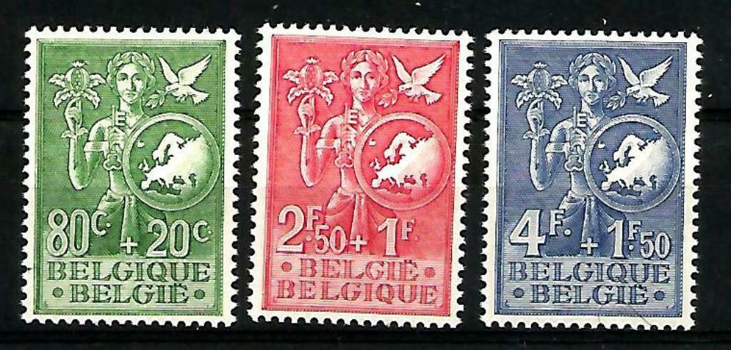 België 1953 Eur. Bureau vr de jeugd OBP 927/9**, Orginele gom, Ophalen of Verzenden, Zonder stempel, Postfris