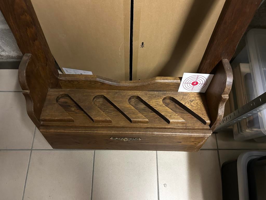 Wapenrek voor 4 wapens met sluitbare lade, Verzamelen, Ophalen, Overige soorten, Overige typen