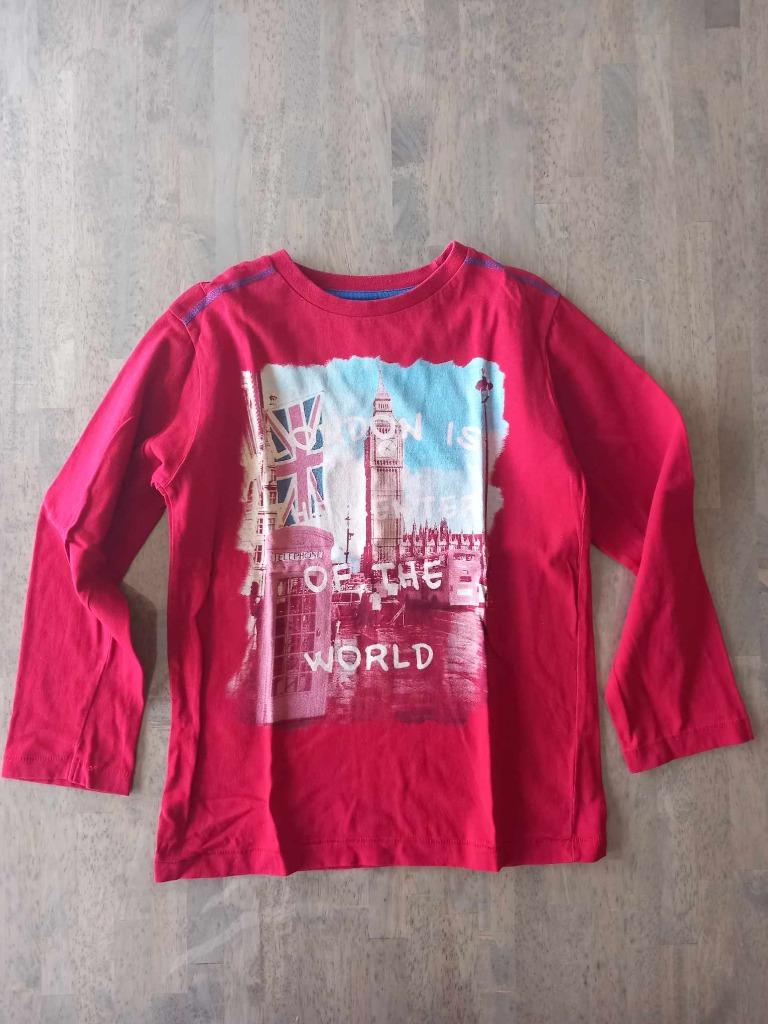 rode t-shirt met lange mouwen maat 134 nonito kids, Garçon, Enlèvement ou Envoi, Chemise ou À manches longues, Comme neuf