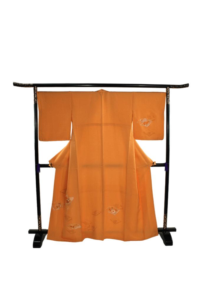 Japanse Kimono, Verzenden, Gedragen, Oranje