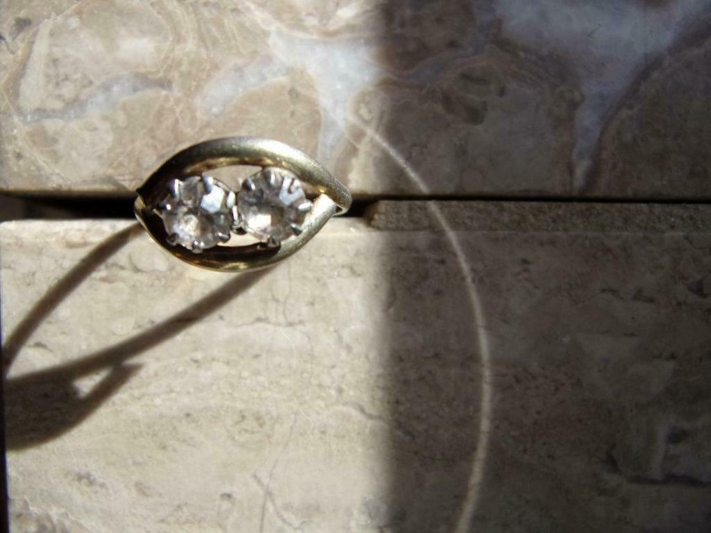 Oude ring GOUD DUBBEL, Gebruikt, Ophalen of Verzenden, Dame, Goud