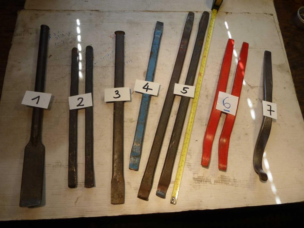 leviers de mécanicien ou pour démonter pneu auto-moto  8 mod, Enlèvement ou Envoi