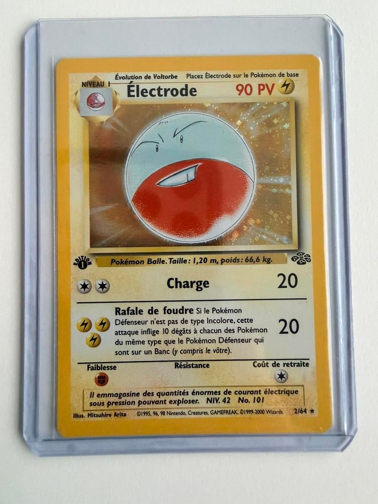 Electrode Holo — Kit de base 2/64 — 1ère édition, Hobby & Loisirs créatifs, Enlèvement, Comme neuf, Cartes en vrac, Foil