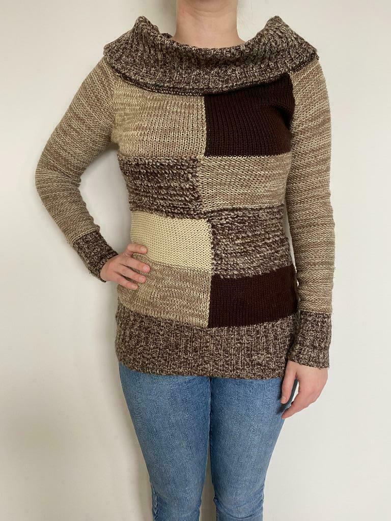 Pull à col large Jane Norman taille L, Taille 42/44 (L), Enlèvement ou Envoi, Jane Norman, Brun