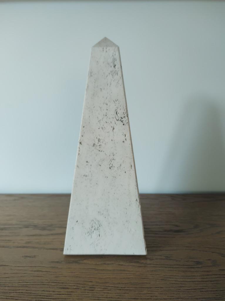70's Travertin obelisk -  Mannelli Italy, Antiek en Kunst, Ophalen of Verzenden