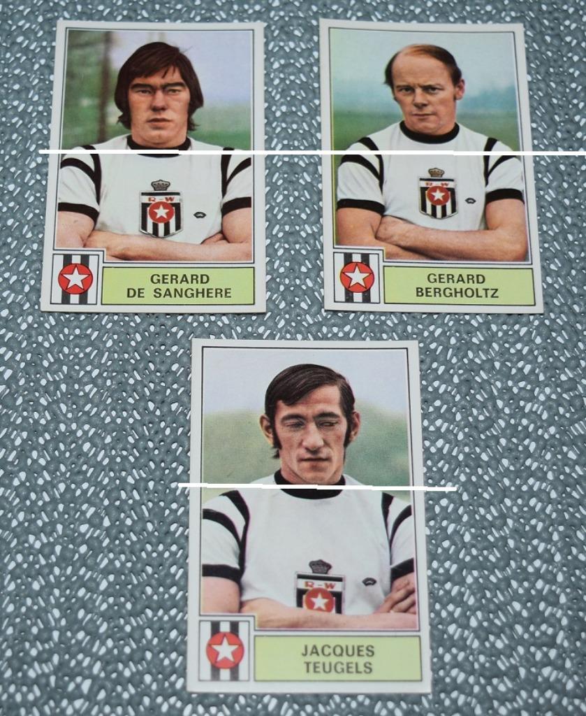 Panini/Football 1972 - 73/Racing White/3 autocollants, Collections, Envoi, Comme neuf, Affiche, Image ou Autocollant
