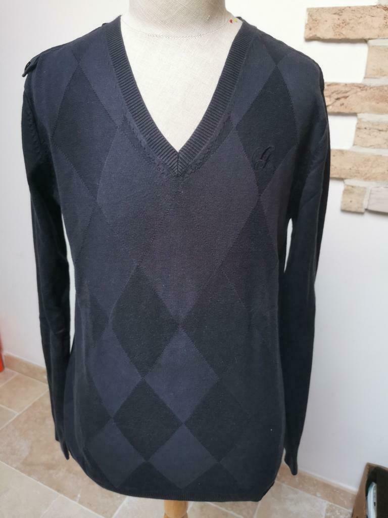 Mooie donker blauwe heren trui van G - Star, Ophalen of Verzenden, Zo goed als nieuw, Maat 56/58 (XL)