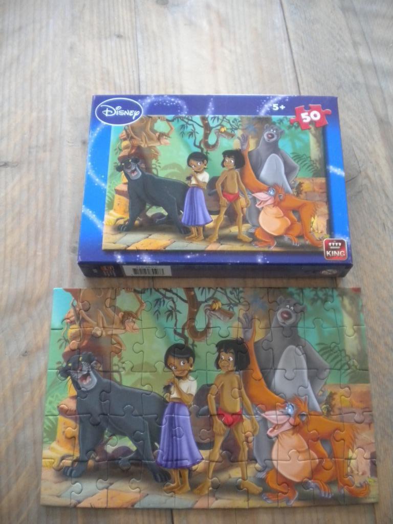 Kinderpuzzel:Disney :Jungle book 50 stukken, Enlèvement ou Envoi, 10 à 50 pièces, Comme neuf, 4 à 6 ans