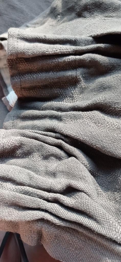 2  tentures rideaux  de 120  /2 m74  lin coton gris foncé, Enlèvement, Utilisé, Gris, Contemporain chic