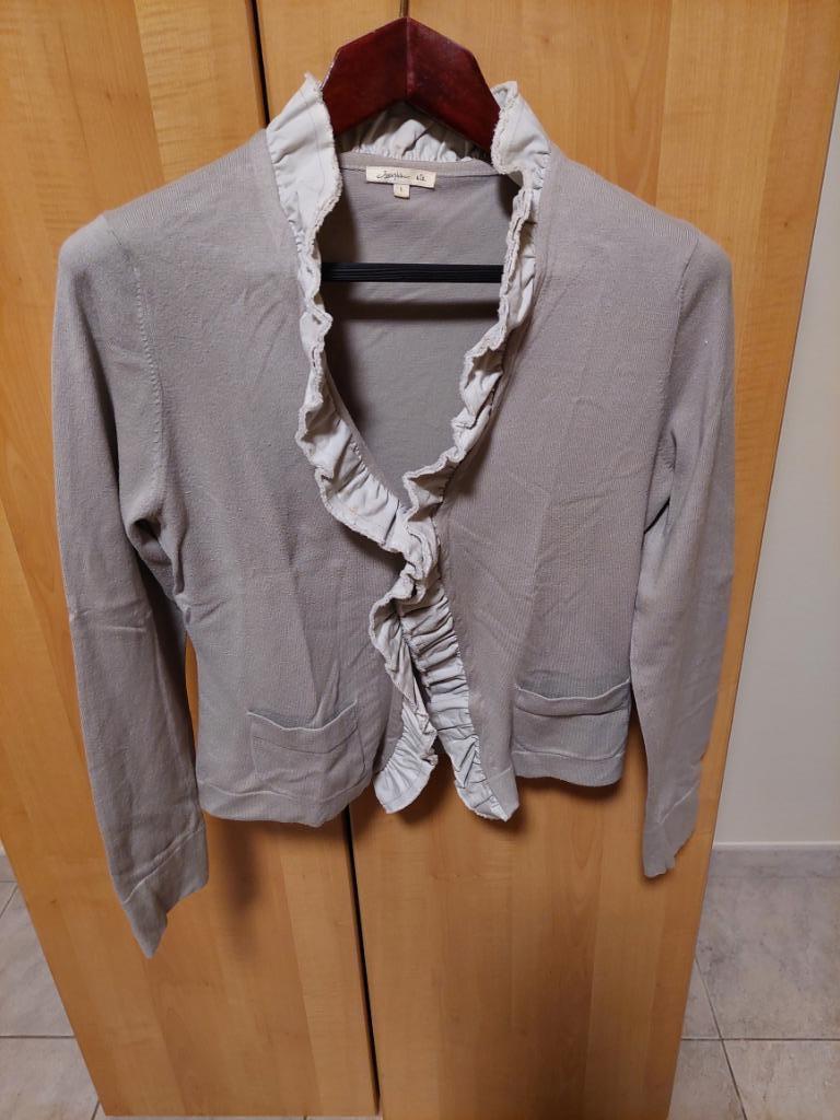 Feestelijke cardigan met bijhorende linnen rok, Taille 42/44 (L), Josephine & Co, Gris, Enlèvement ou Envoi