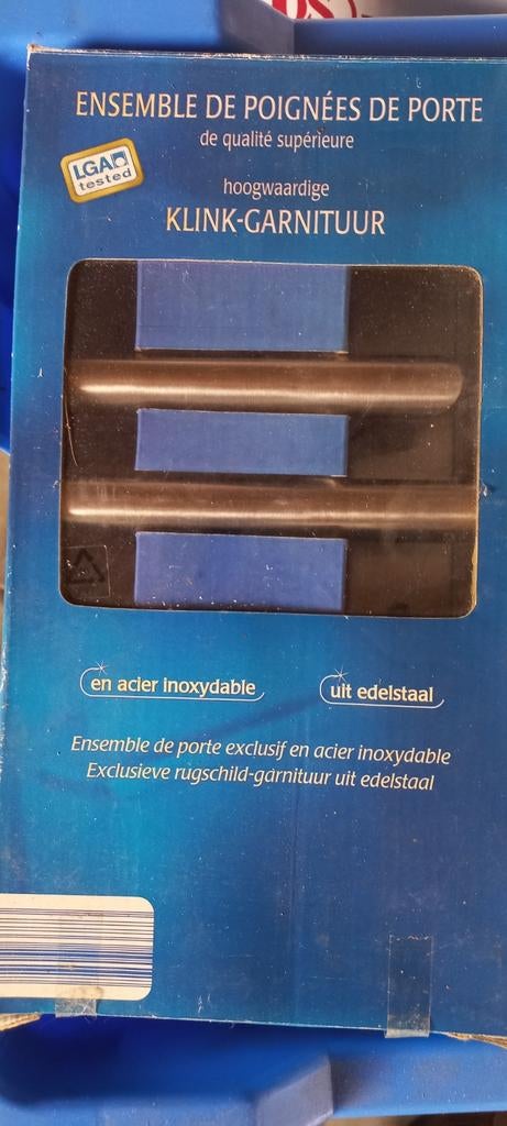Inox deurkrukken, 2 sets van 2, nieuw, Ophalen of Verzenden, Nieuw, Inox