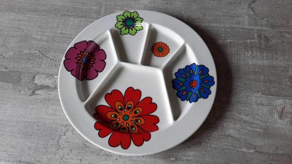 Villeroy & Boch fondueborden vintage, Enlèvement, Utilisé, Autres styles, Assiettes(s)