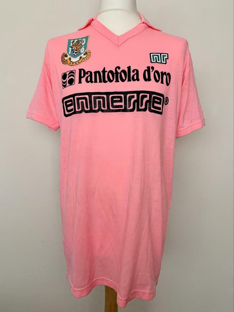 SPAL Calcio 80s #4 match worn ABM Italia football shirt, Maat L, Ophalen of Verzenden, Gebruikt, Shirt