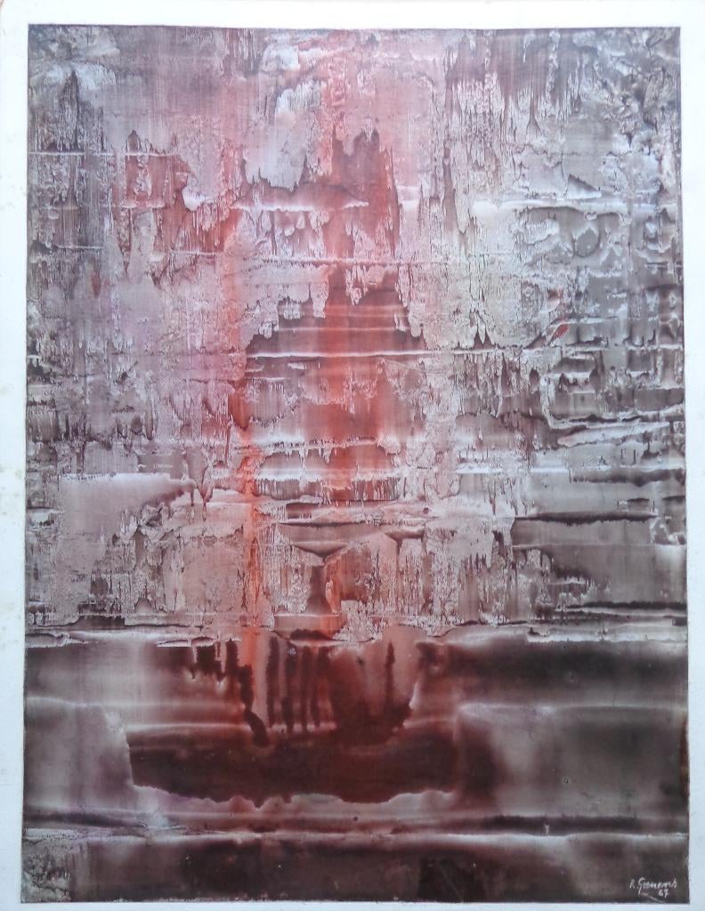ROBERT GEENENS / ZONDER TITEL / ORIGINEEL WERK / 70x54cm SIG, Enlèvement ou Envoi