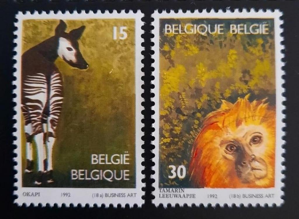 Belgique : COB 2486/87 ** Zoo d'Anvers 1992., Timbres & Monnaies, Sans timbre, Neuf, Enlèvement ou Envoi, Non oblitéré