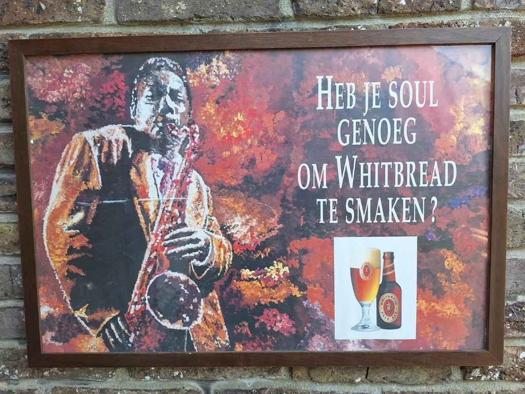 Whitbread bier reclamebord in kader brouwerij Brussel, Enlèvement ou Envoi