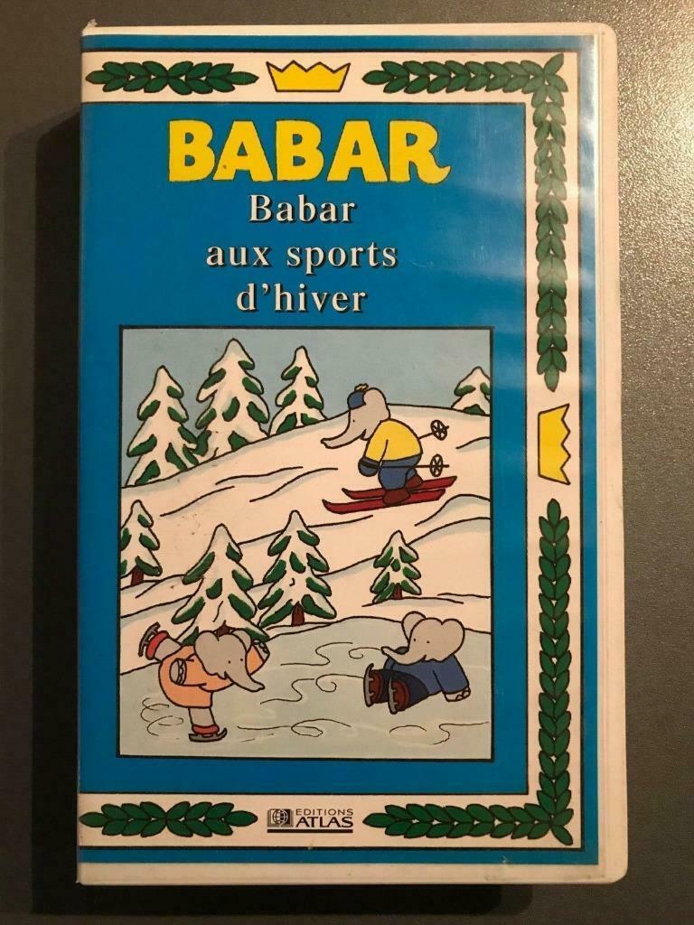 VHS "Babar : Babar aux sports d'hiver" -, Gebruikt, Tekenfilm, Alle leeftijden, Ophalen of Verzenden