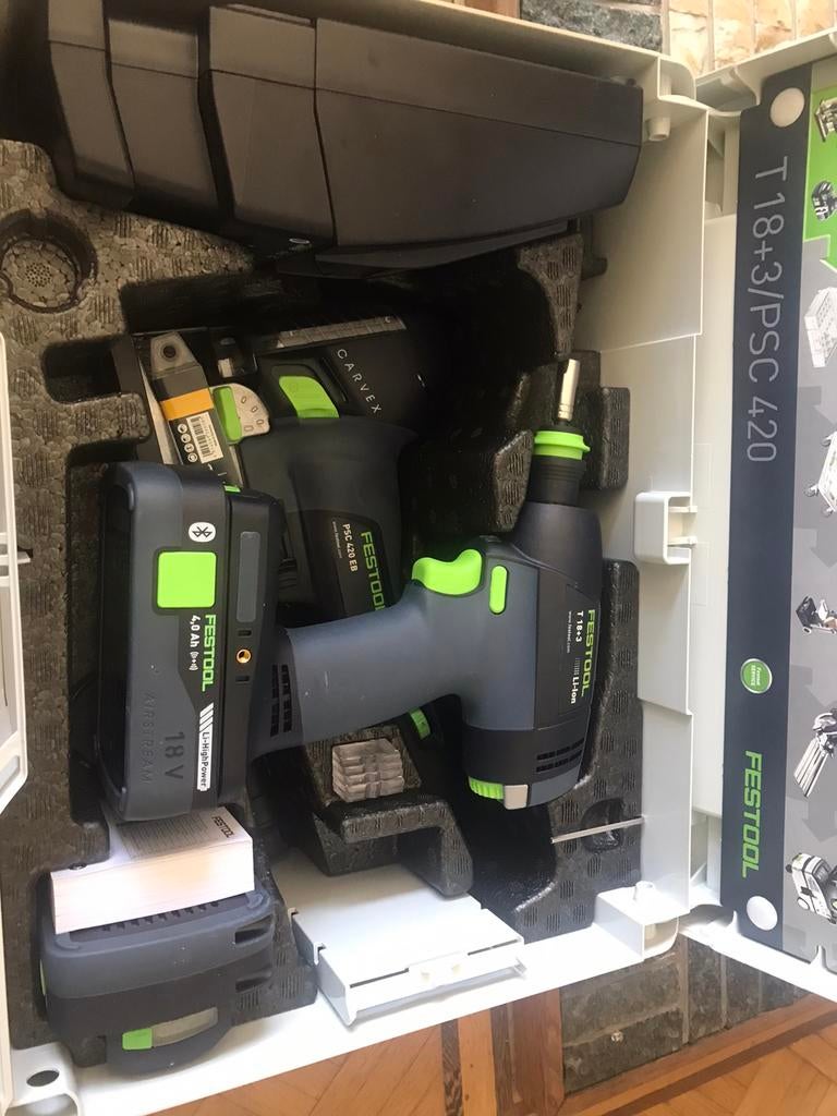 Festool T18 / PSC18 set, Bricolage & Construction, Comme neuf