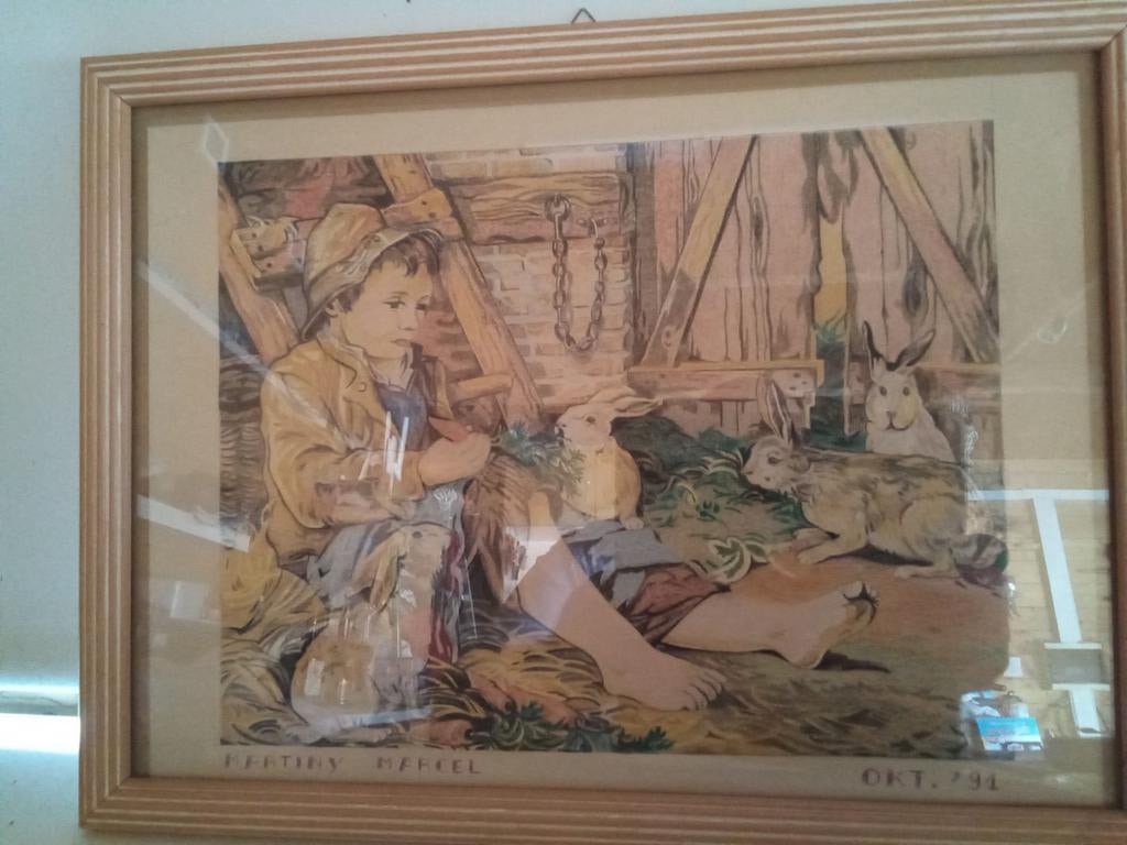 Schilderij get Martiny Marcel okt 91  41 op 31 kader inbegre, Enlèvement