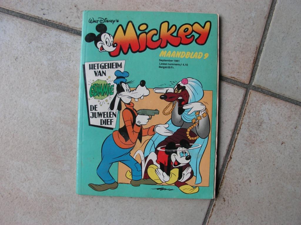 Vintage strip Mickey (maandblad 9 , september 1981)., Boeken, Eén stripboek, Ophalen of Verzenden, Zo goed als nieuw