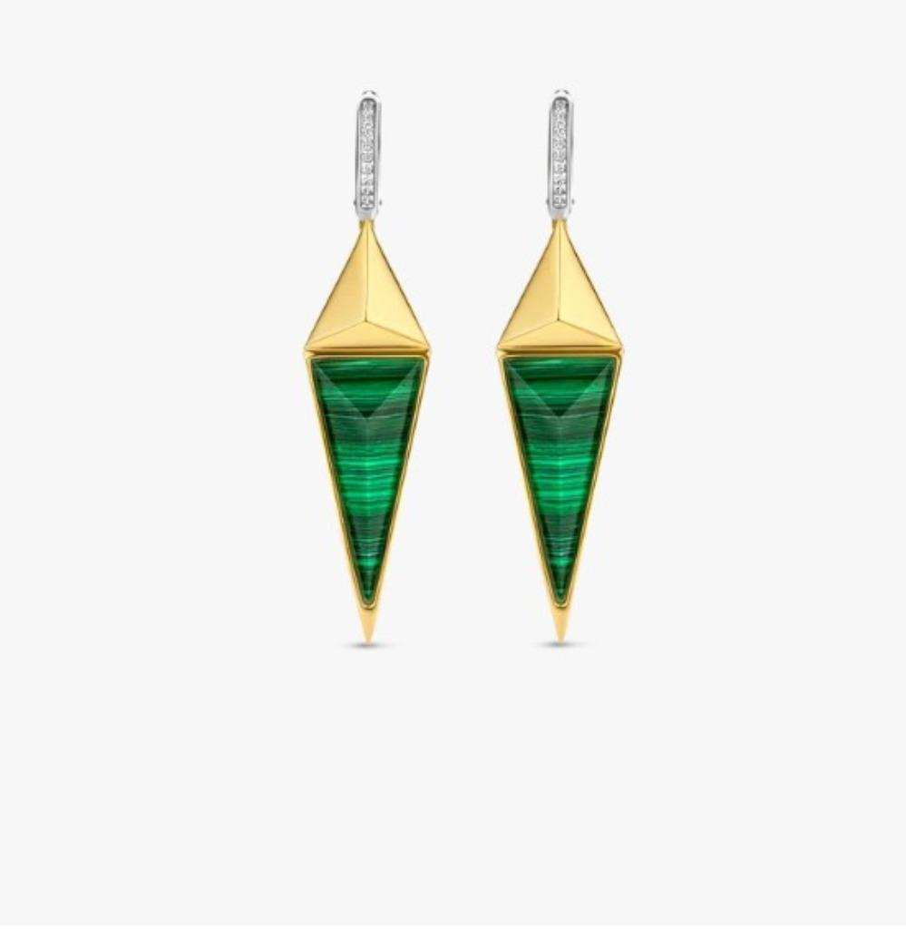 Ti  Sento Oorbellen 7900MA, Bijoux, Sacs & Beauté, Boucles d'oreilles, Enlèvement, Comme neuf, Vert, Pendantes