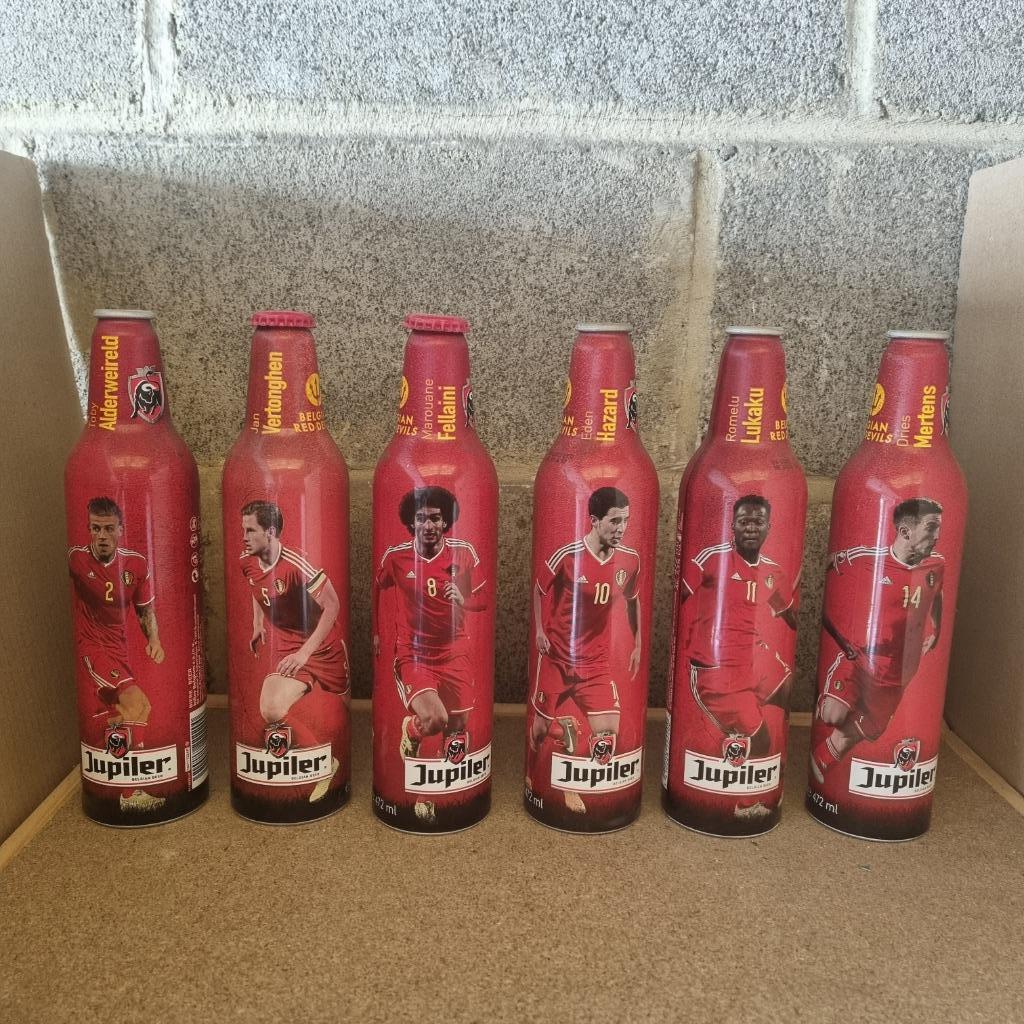 Bouteille de bière Jupiler Belgian Red Devils, Verzamelen, Ophalen of Verzenden, Gebruikt, Flesje(s), Jupiler